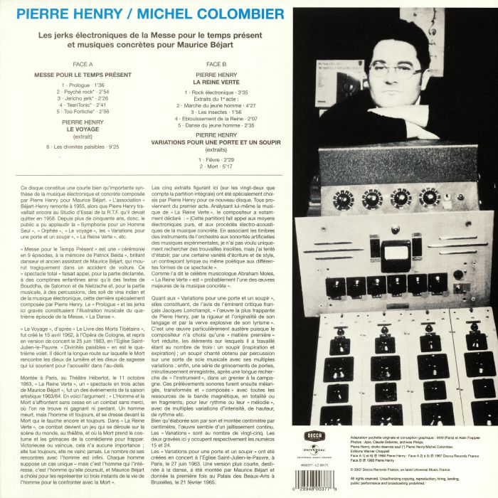 Risultati immagini per Pierre Henry - Michel Colombier â€Žâ€“ Messe Pour Le Temps Present